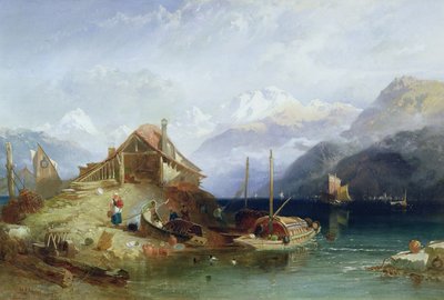 Meer van Thun, 1852 door Harry John Johnson